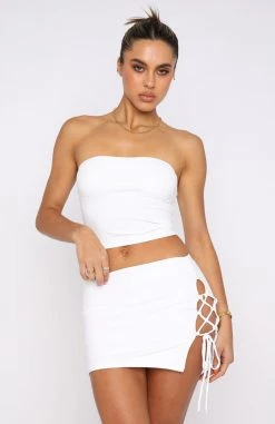 White Fox Boutique AU Watch This Space Crop White