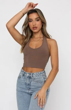 White Fox Boutique AU In The Loop Crop Mocha