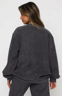 White Fox Boutique AU Book The Jet Cord Sweater Shadow