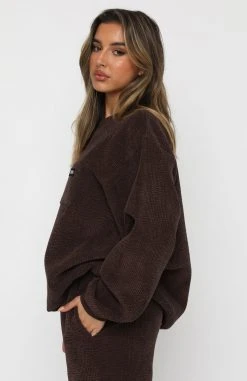 White Fox Boutique AU Clothing Book The Jet Cord Sweater Chocolate 9 White Fox Boutique AU Clothing Book The Jet Cord Sweater Chocolate