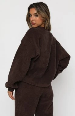 White Fox Boutique AU Clothing Book The Jet Cord Sweater Chocolate 10 White Fox Boutique AU Clothing Book The Jet Cord Sweater Chocolate