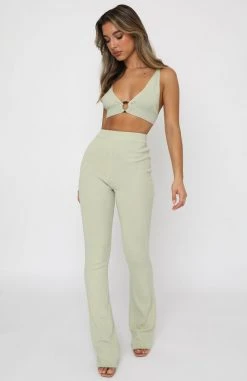 White Fox Boutique AU Under The Sun Crop Sage