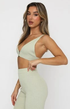 White Fox Boutique AU Under The Sun Crop Sage