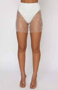 White Fox Boutique AU Clothing Feel The Beat Mini Skirt White