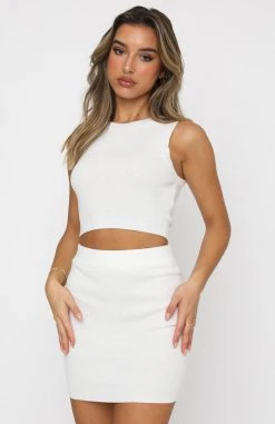 White Fox Boutique AU Till Sundown Crop Off White