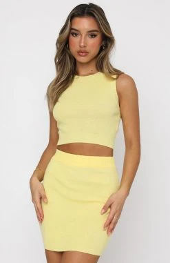 White Fox Boutique AU Till Sundown Crop Lemon Clothing
