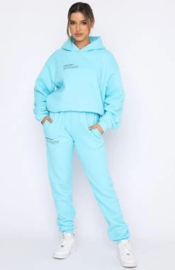 White Fox Boutique AU Clothing Do The Most Sweatpants Arctic Blue