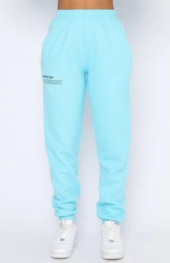 White Fox Boutique AU Clothing Do The Most Sweatpants Arctic Blue