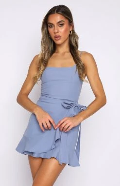 White Fox Boutique AU Better Now Mini Dress Blue
