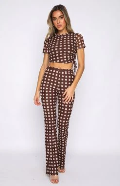 White Fox Boutique AU Tops Send Your Location Crop Choc Print 11 White Fox Boutique AU Tops Send Your Location Crop Choc Print