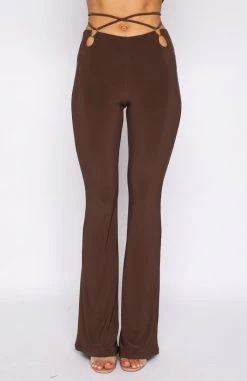 White Fox Boutique AU Emotion Pants Chocolate