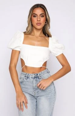 White Fox Boutique AU Clothing Love Games Crop White