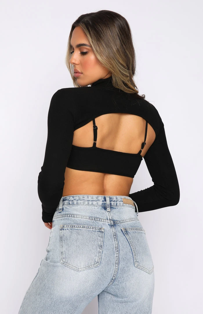 White Fox Boutique AU Clothing Irreplaceable Long Sleeve Crop Black 6 White Fox Boutique AU Clothing Irreplaceable Long Sleeve Crop Black