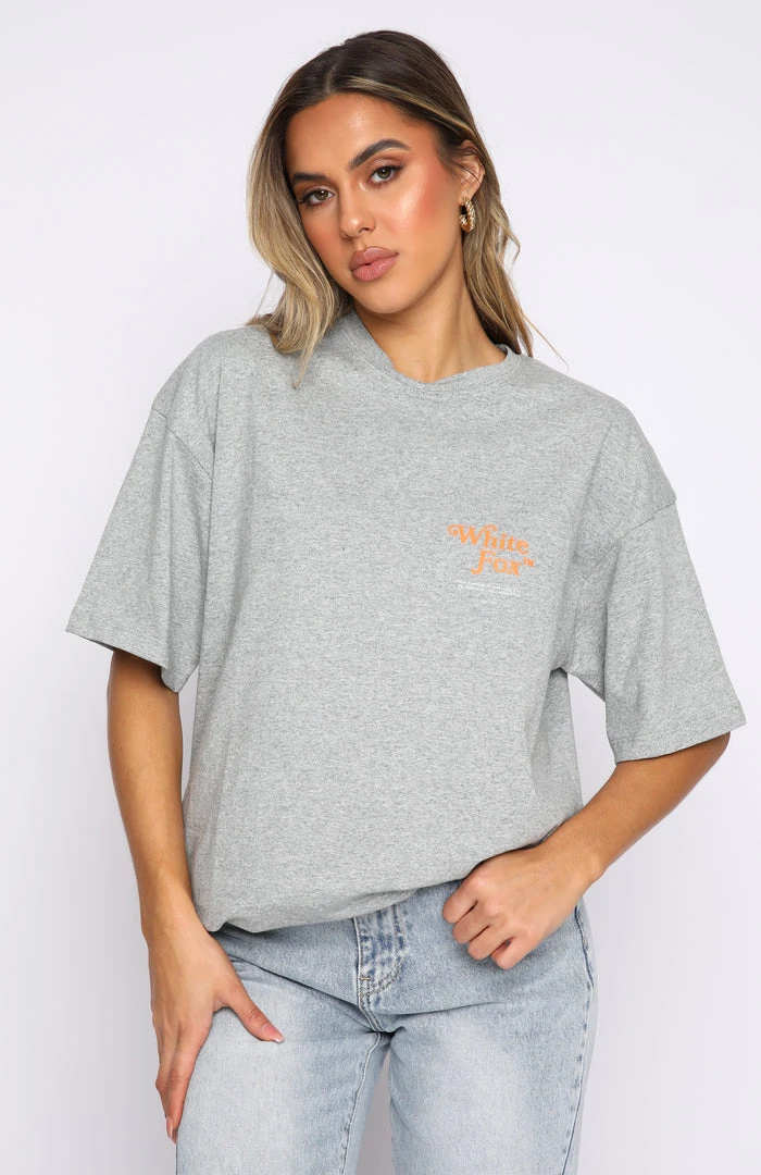 White Fox Boutique AU Clothing Have A Good Day Tee Grey Marle 4 White Fox Boutique AU Clothing Have A Good Day Tee Grey Marle