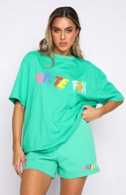 White Fox Boutique AU Too Cool Tee Green