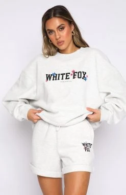 White Fox Boutique AU It's In The Details Sweater Grey Marle