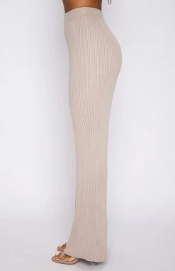 White Fox Boutique AU Clothing Serve The Look Knit Pants Taupe