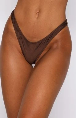 White Fox Boutique AU Stay Golden Bottoms Shiny Chocolate