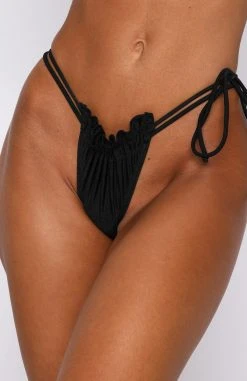 White Fox Boutique AU Pina Coladas Bottoms Shiny Black