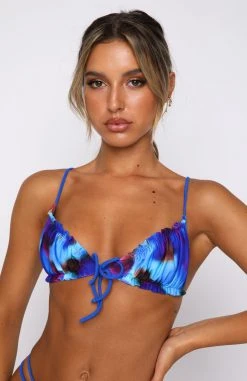 White Fox Boutique AU Keep Glowing Bikini Top Dolce Vita Print