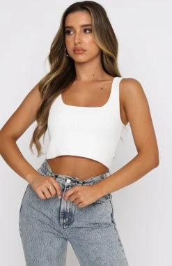 White Fox Boutique AU Clothing Give Notice Crop White