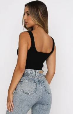 White Fox Boutique AU Clothing Give Notice Crop Black