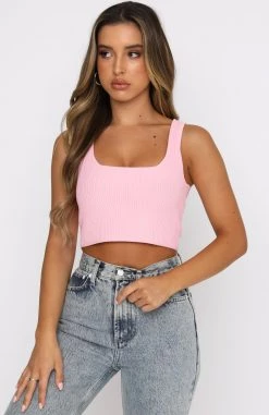 White Fox Boutique AU Clothing Give Notice Crop Pink