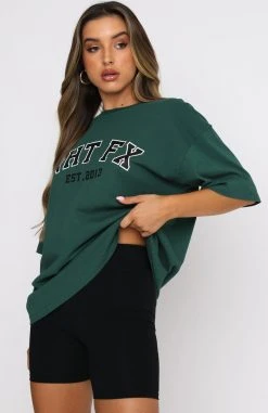 White Fox Boutique AU Varsity Tee Green Clothing
