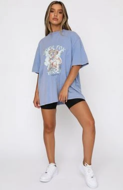 White Fox Boutique AU True Connection Tee Sky Blue