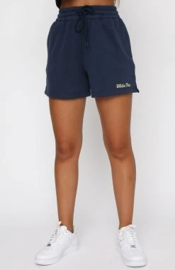 White Fox Boutique AU How Could I Forget Lounge Shorts Navy Clothing