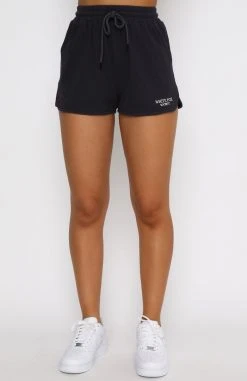 White Fox Boutique AU Endless Summer Lounge Shorts Charcoal Bottoms