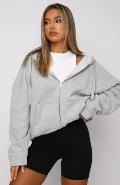 White Fox Boutique AU Need To Know Hoodie Grey Marle Clothing