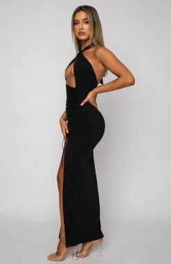 White Fox Boutique AU Feel Your Desire Maxi Dress Black Clothing