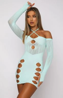 White Fox Boutique AU Keep On Looking Mini Dress Mint
