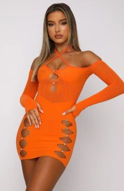 White Fox Boutique AU Clothing Keep On Looking Mini Dress Orange