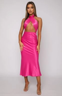 White Fox Boutique AU Dresses Midsummer Dreams Midi Dress Pink