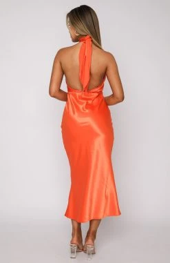 White Fox Boutique AU Midsummer Dreams Midi Dress Orange Dresses