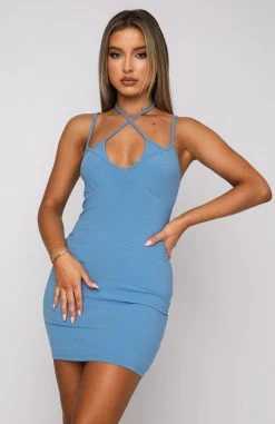 White Fox Boutique AU Dresses Girls On The Town Mini Dress Blue