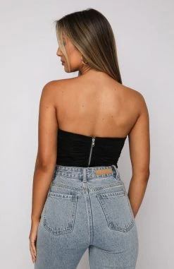 White Fox Boutique AU Like You Better Bustier Black