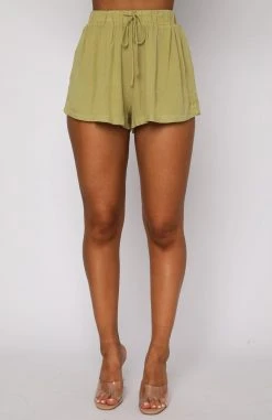 White Fox Boutique AU Tough Love Shorts Matcha