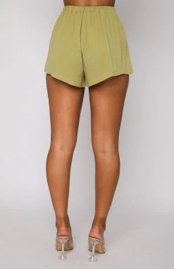 White Fox Boutique AU Tough Love Shorts Matcha