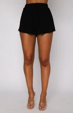 White Fox Boutique AU Tough Love Shorts Black Clothing
