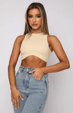 White Fox Boutique AU Clothing Commit To Me Crop Nude