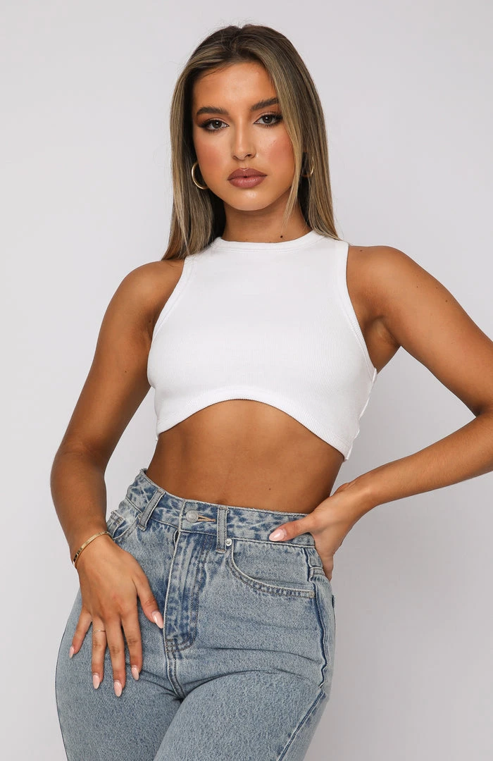 White Fox Boutique AU Commit To Me Crop White 4 White Fox Boutique AU Commit To Me Crop White