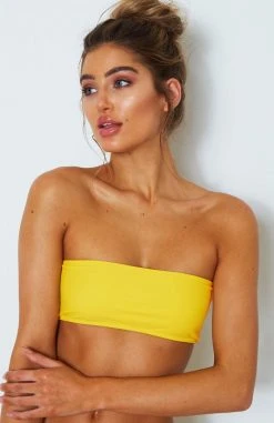 Whitefox Boutique Kiki Bikini Top Yellow
