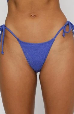 White Fox Boutique AU Sunset Bottoms Electric Blue Sparkle Swimwear