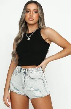 White Fox Boutique AU On The Go Ribbed Crop Black Clothing 10 White Fox Boutique AU On The Go Ribbed Crop Black Clothing