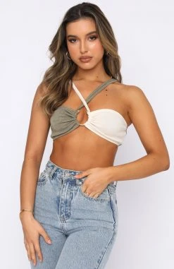 White Fox Boutique AU Tops More Than Friends Crop Khaki Cream 7 White Fox Boutique AU Tops More Than Friends Crop Khaki Cream