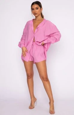 White Fox Boutique AU Take Me Out Shirt Pink Clothing