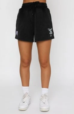 White Fox Boutique AU Always Mine Lounge Shorts Vintage Black